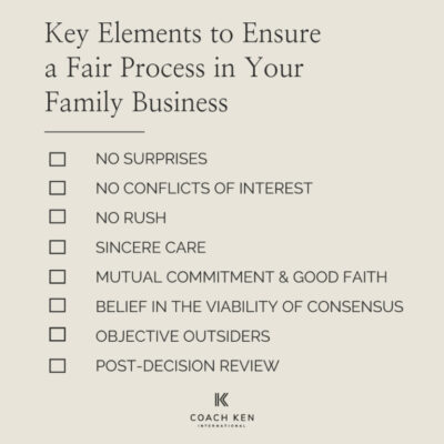 Ensuring a Fair Process in Your Family Business