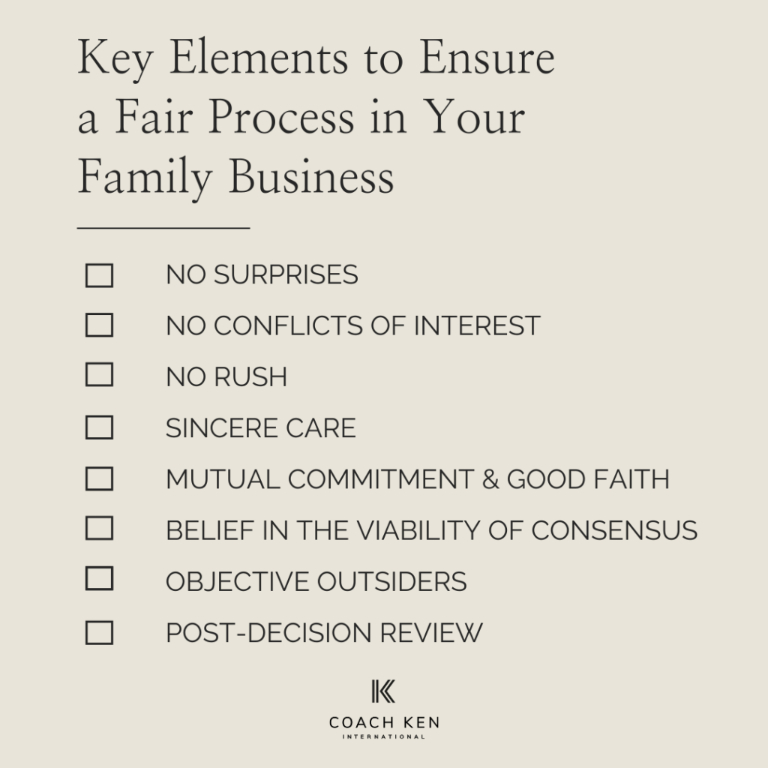 Ensuring a Fair Process in Your Family Business