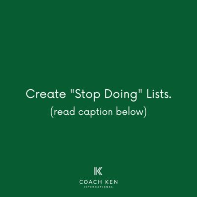 Stop Doing List