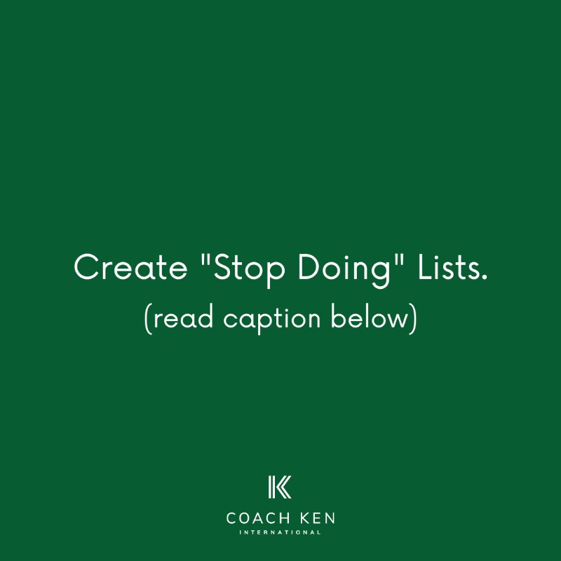 Stop Doing List