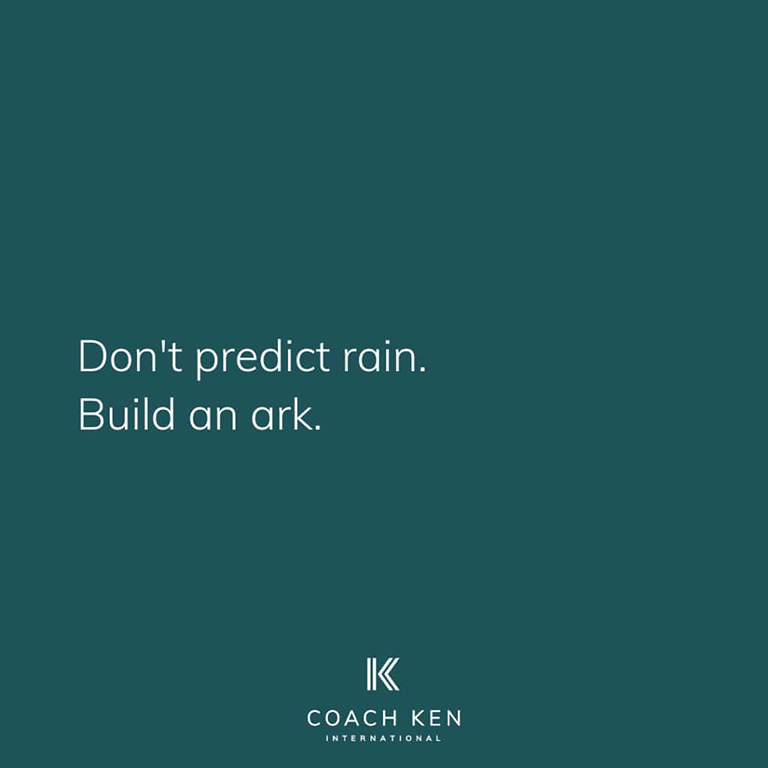 Don’t Predict Rain, Build an Arc